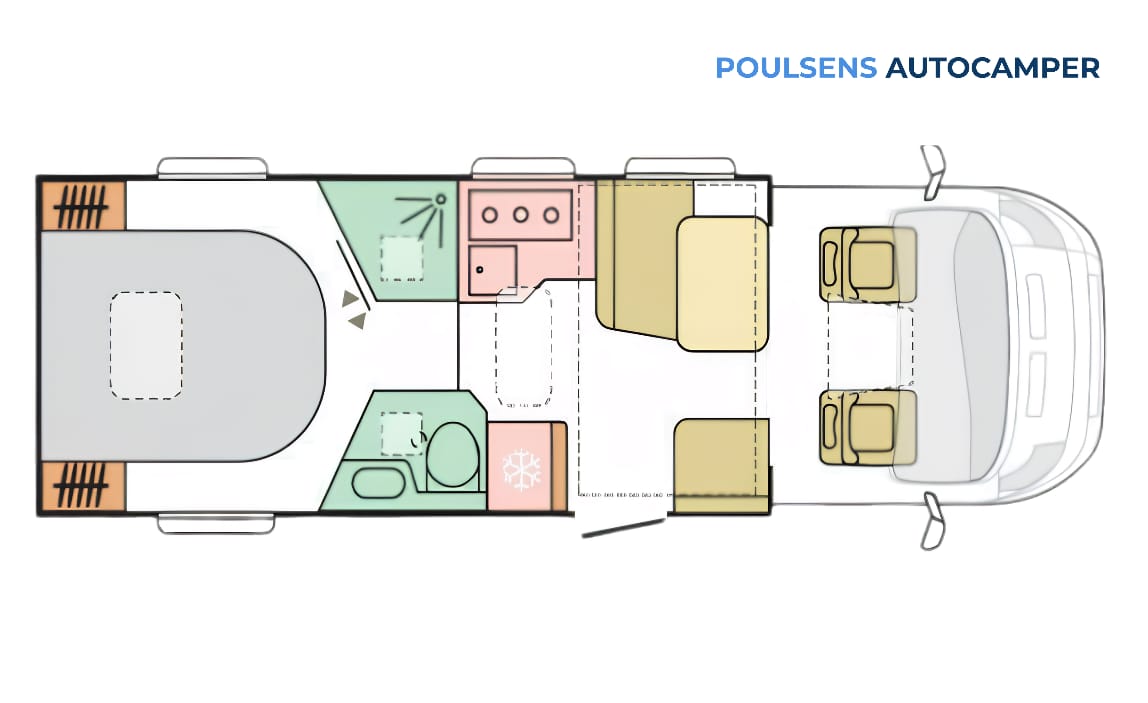 Vue extérieure du camping‑car semi‑intégré Adria MATRIX 670 SC 2020 d’occasion