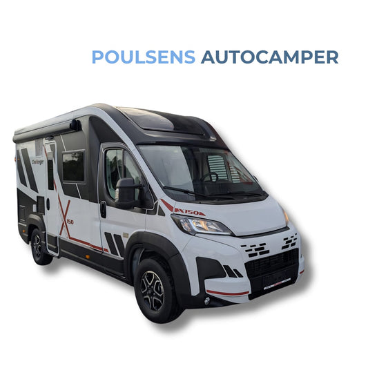 Vue extérieure du camping-car compact Challenger X150 2025 disponible chez Poulsens Autocamper