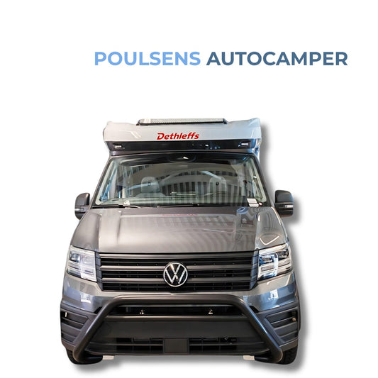 Vue extérieure du camping-car semi-intégré Dethleffs Globebus Performance T 46 4X4 2026 avec design Volkswagen et transmission intégrale