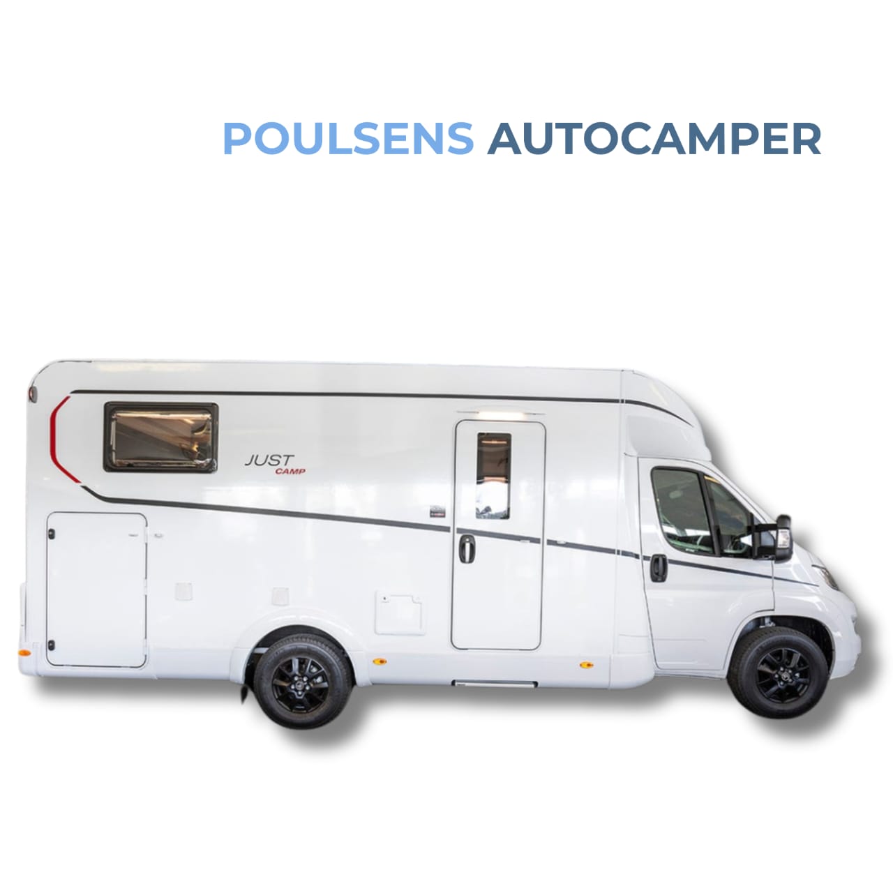 Vue extérieure de côté du camping-car semi-intégré Dethleffs JUST CAMP T 6812 EB 2024 avec design moderne et jantes alliage