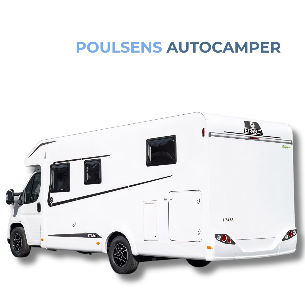 Vue extérieure arrière du camping‑car semi‑intégré Etrusco T 7.4 SB 2026 avec jantes alliage