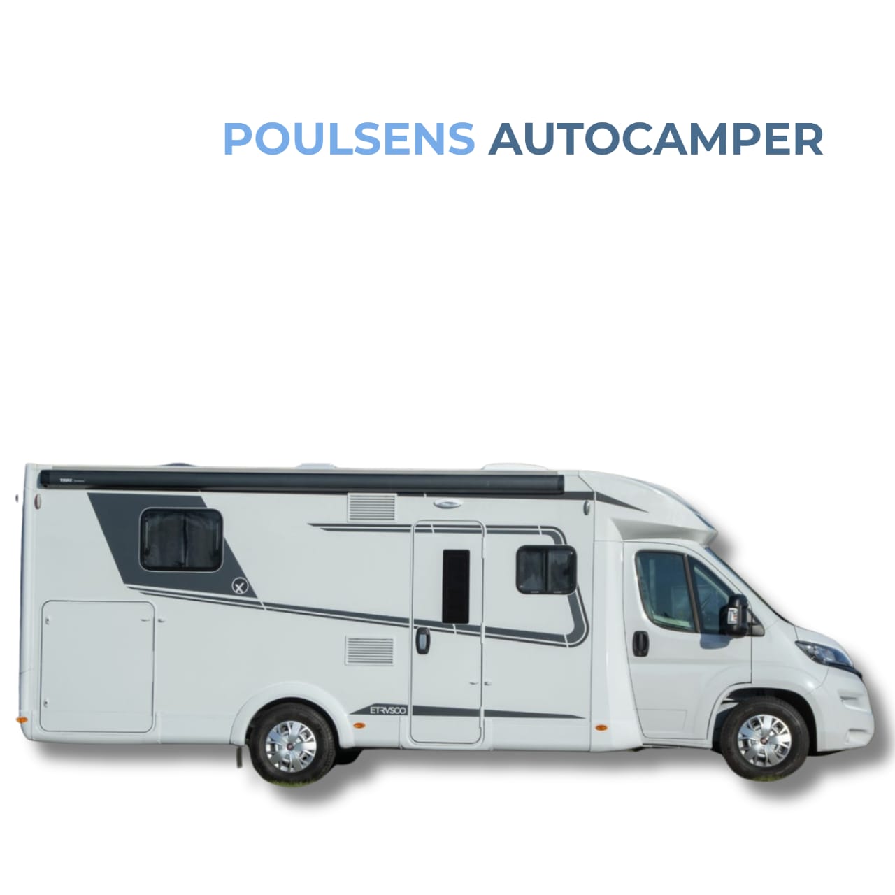 Vue extérieure de côté du camping‑car semi‑intégré Etrusco T7400 QBC 2024