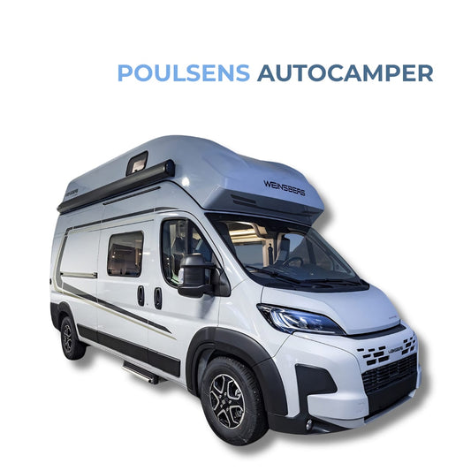 Vue extérieure avant du camping-car urbain Weinsberg CARABUS Grey Edition Fire 600 MQH 2026 avec design moderne et jantes alliage