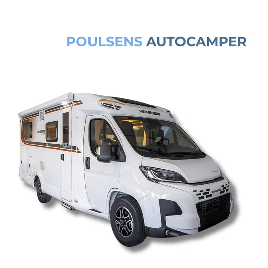 Vue extérieure avant du camping-car semi-intégré Weinsberg CaraCompact Pepper 600 MEG 2026 avec design moderne et jantes alliage