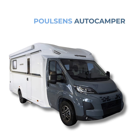 Vue extérieure avant du camping-car semi-intégré Weinsberg CARASUITE 700 DX 2026 avec design moderne et jantes alliage